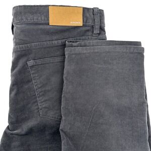 BONOBOS Mens 33x32 Corduroy Athletic Fit Pants Charcoal Gray Cotton/Spandex